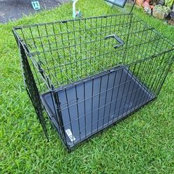 30" Metal Dog Crate , Foldable, 30L  X 21H  X  19 W 