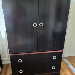 Large Wooden Storage Cabinet L38”W21”H60”with 2 doors (two tiers)and 2 drawers big space sturdy