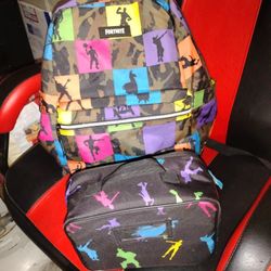 Fortnite Big Multiplier Kids School Backpack & Matching Lunchbag