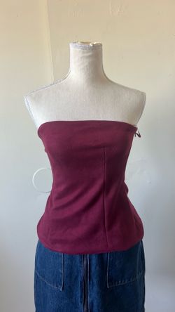 Burgundy velvet top