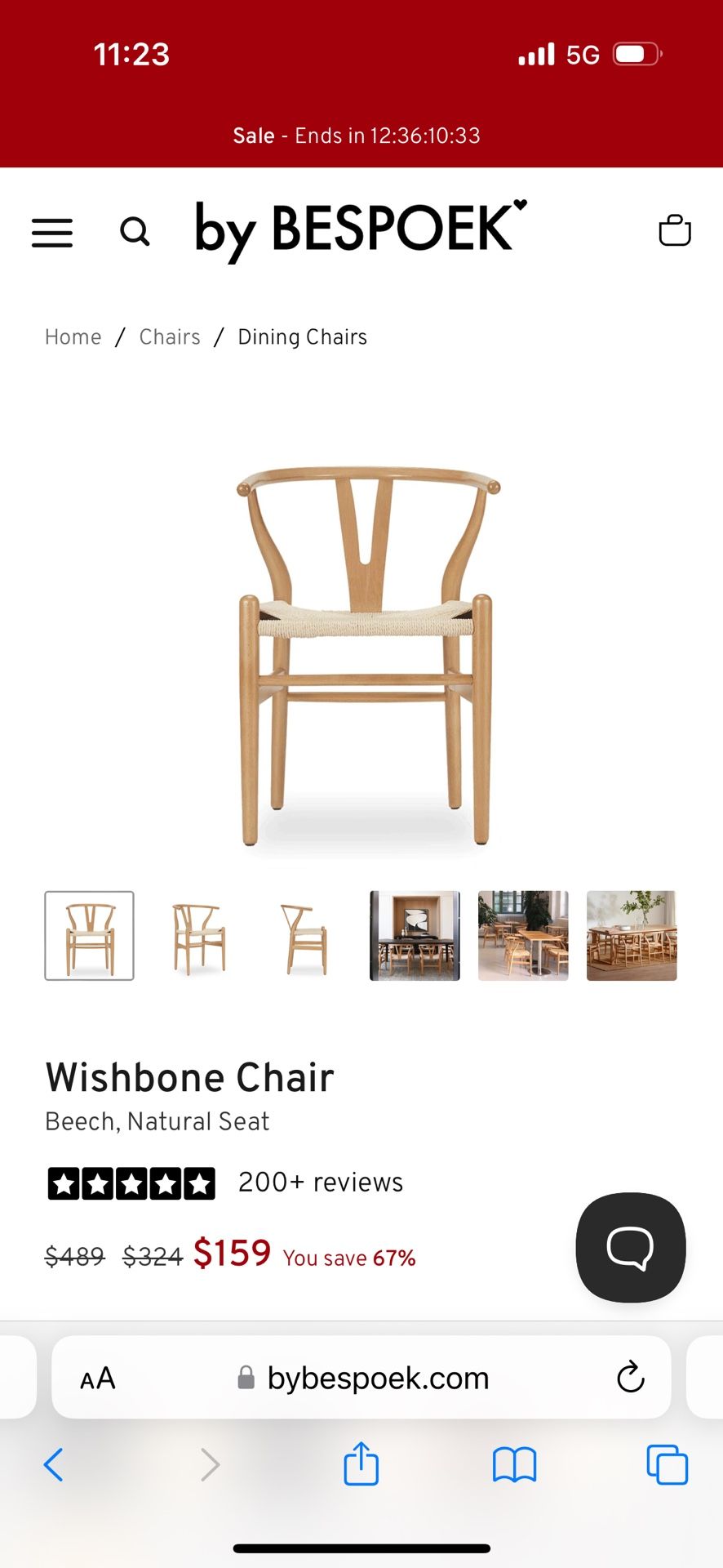 BeSpoek Wishbone Dining Chair, 6