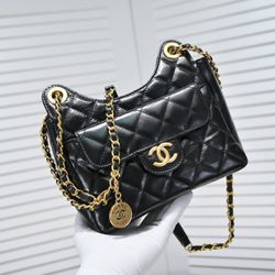 CC Shiny Crumpled Calfskin Quilted Wavy CC Small Hobo Bl for Sale in San  Francisco, CA - OfferUp
