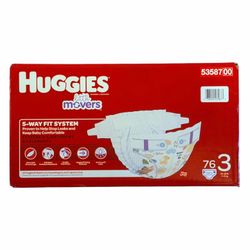Huggies Size 3 Little Movers Diapers 76 count box