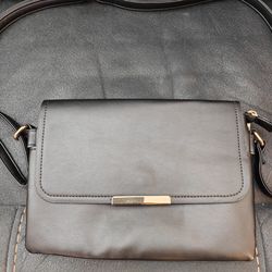 La Terre Vegan Leather Triple Compartment Messenger Crossbody bag in black.