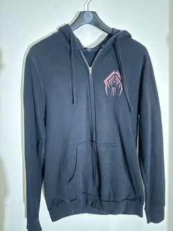 Warframe zip up hoodie, black, size small, official merch