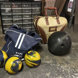 Vintage Duckpin Bowling Balls & Men’s Bowling Ball (From 1950’s)