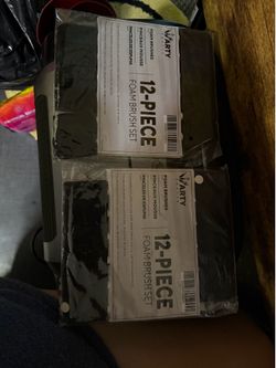 new 2 packs of 12 piece foam brush set $5 or all 9 packs for $20