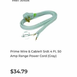 Prime 50Amp Range Cord 
