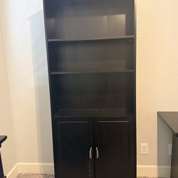 Simple black bookshelf