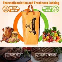 BBQ Blanket for Resting Meat,Smoker Meat Resting Blanket, Reusable Smoker Grilling Meat Insulated Resting Bag with Wide Mouth for Large Brisket/Beef/P