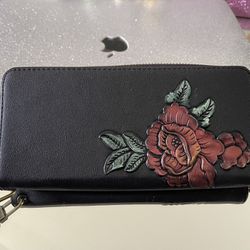 Flower Leather Wallet