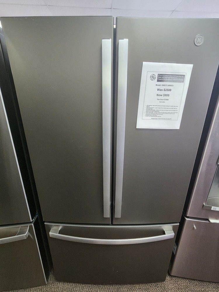 27 cu.ft French Door Refrigerator in Slate with Internal Dispenser Fingerprint Resistant, ENERGY STAR