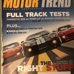 Motor Trend Ford GT Chevy Corvette Dodge Viper Book Magazine 