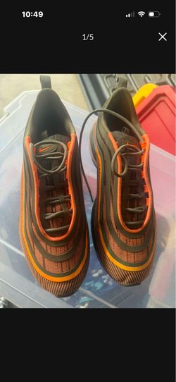 NIKE AIR MAX 97.  Orange with blacks sneakers.  Size 10 1/2 men’s