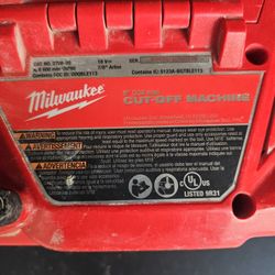 Milwaukee 9in cutoff machine/saw