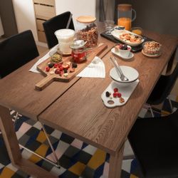 Dining Table IKEA, oak veneer brown stained, 55x33 " Extendable–MÖRBYLÅNGA