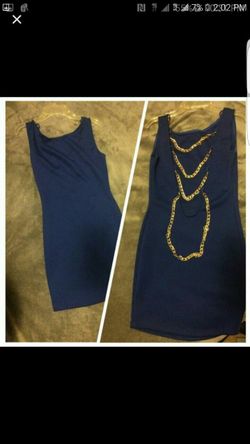 Royal blue chain dress