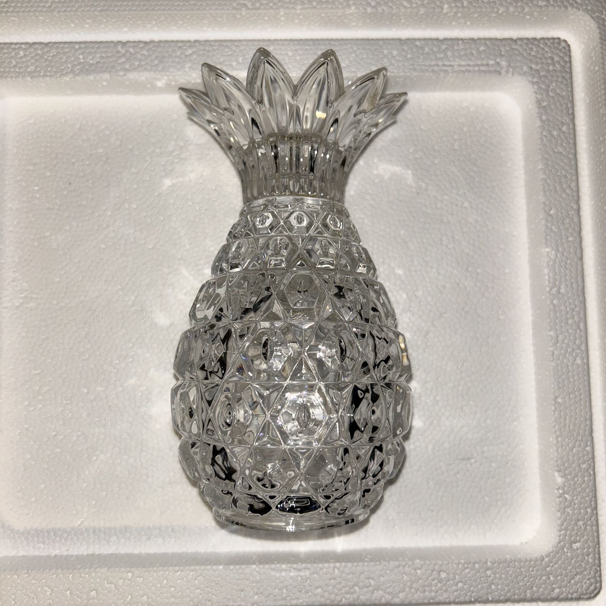 Vintage Shannon Crystal Pineapple Candlestick/Case By Godinger