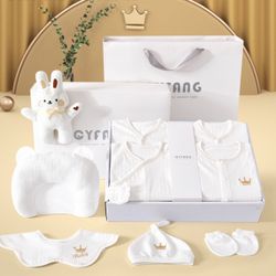 15pcs Newborn Baby Gift Set Bodysuit Hat Booties Clothing Pillow Toys Socks