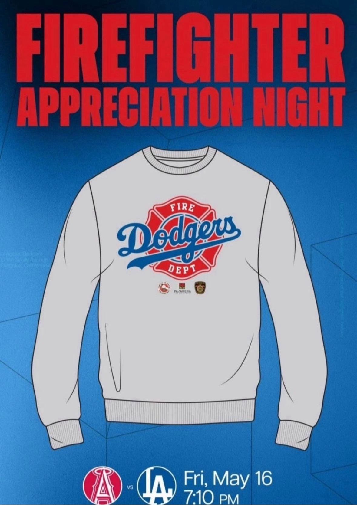 ⚾️🧢 Dodgers Firefighter Appreciation Night Sweater SGA 5/16/25 ( SIZE M)