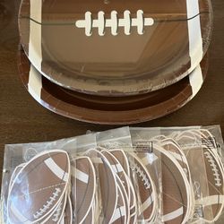 Football Super Bowl Decorations and Plates