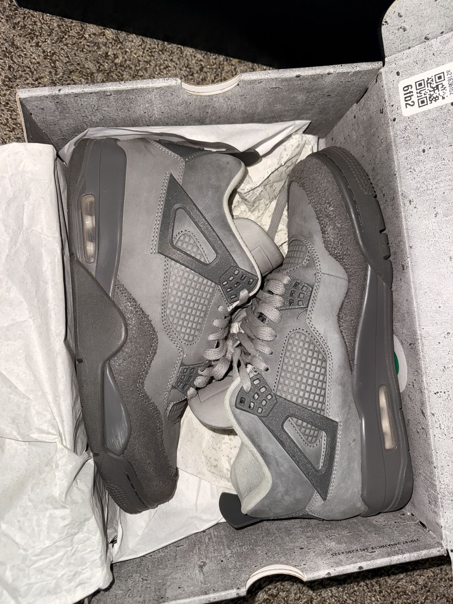 Air Jordan 4 Retro SE GS Wet Cement Grey 