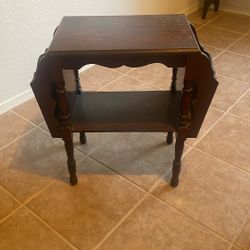 Vintage Magazine Rack Table 