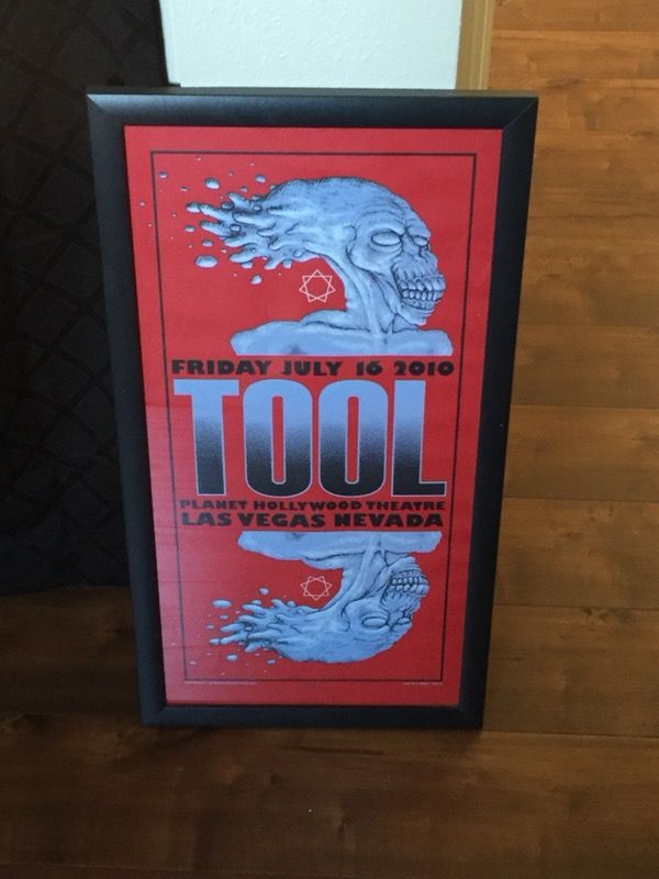 Tool Concert Poster, Limited and Numbered, comes in frame