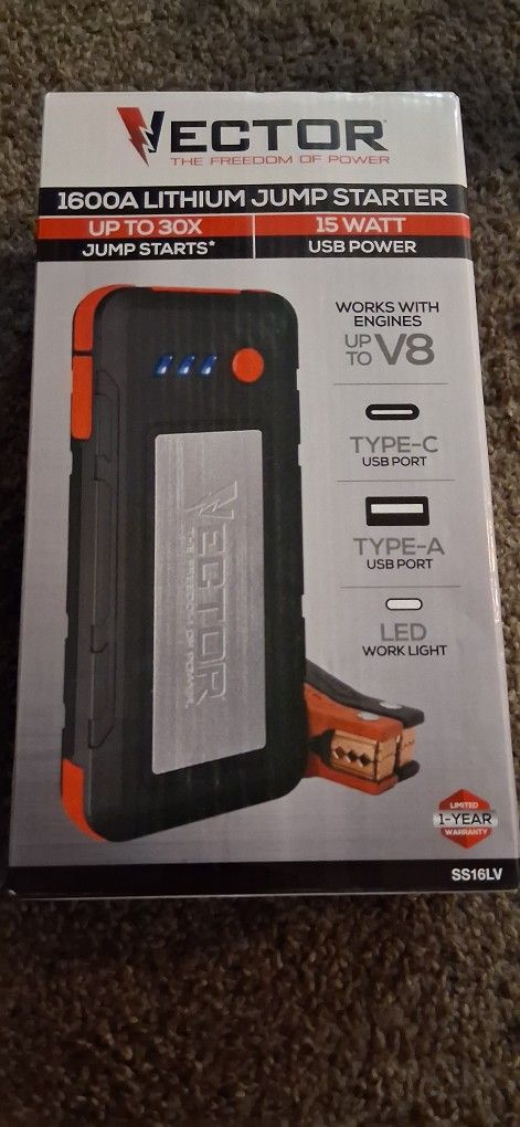 Vector 1600a Lithium Jump Starter
