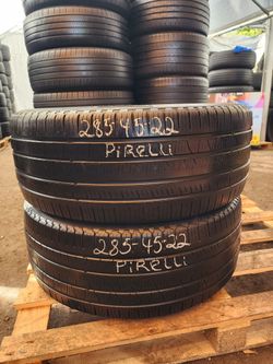285 45R 22 PIRELLI SCORPION VERDE TIRES 2854522 USED TIRES (PAIR) MOUNT BALANCE INCLUDED