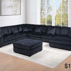 Modular Sectional Sofa With Ottoman 