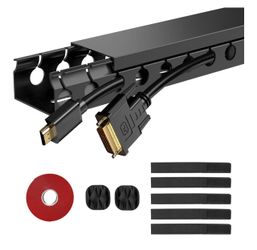 Cable Raceway 77in Wire Covers Under Desk Cable Management 5 pack