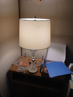 Table Lamp with Crystal Glass Base