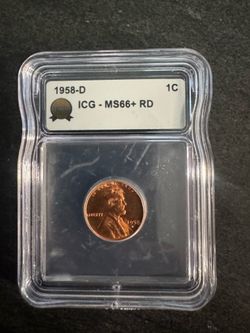 1958-D Lincoln Wheat Cent 1C ICG MS66+ RD