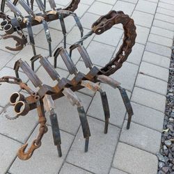 HEAVY METAL Yard Art LARGE SCORPION, 45 Pounds, One of a Kind!!