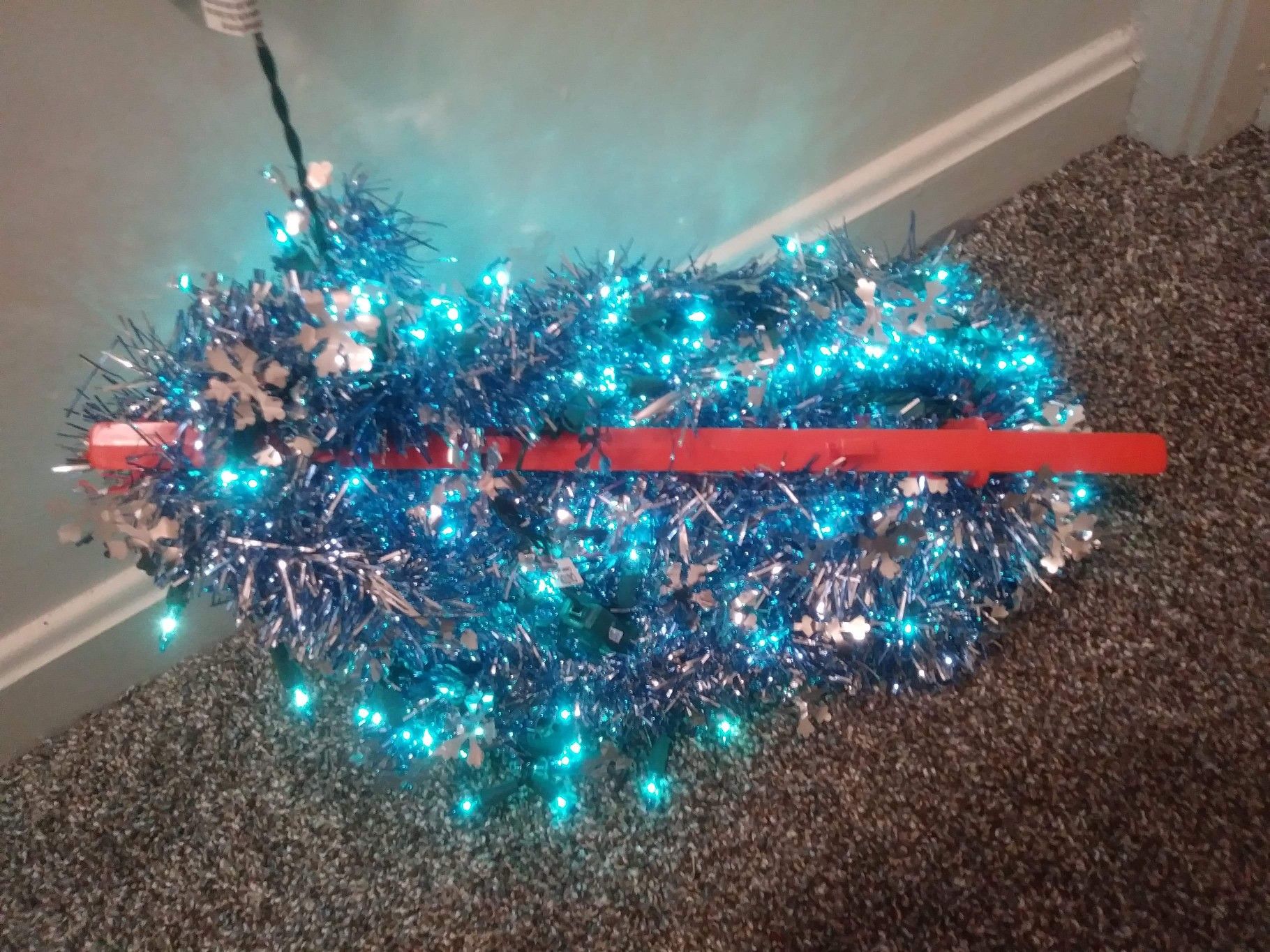 Lighted Blue Garland