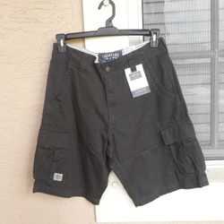 CHARCOAL GRAY MEN'S SIZE 32 WAIST LEVI'S CARGO SHORTS...BRAND NEW