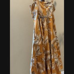 Yellow Sundress Island Palm Leaf New 