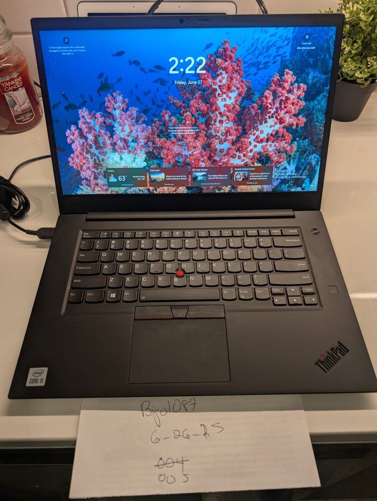 Lenovo ThinkPad P1 Gen 3 15.6 Mobile Workstation i9 64GB 1.25TB Nvidia Quadro T2000