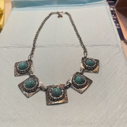 Silver, Vintage Turquoise Necklace