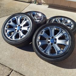 RIMS WHEELS, 285/45/22 CHEVY SILVERADO, YUKON DENALI , GMC,  SUBURBAN, TAHOE,  CADILLAC ESCALADE, SIERRA BOLT PATTERN 6X139.7  LITTLE MINOR SCRATCHES
