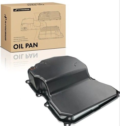 A-Premium Transmission Oil Pan with Drain Plug Compatible with Volkswagen