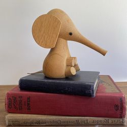 Wooden MCM Danish Style Elephant for Decor