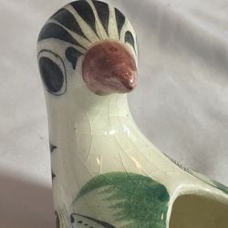 RARE Vintage Tonala Bird Trinket Box Sugar Pot Jar With Lid Signed