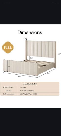 Full size bedframe in box