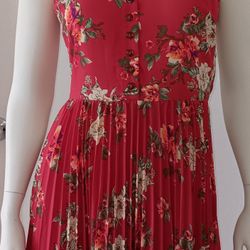 New Women's Red Floral Dress.