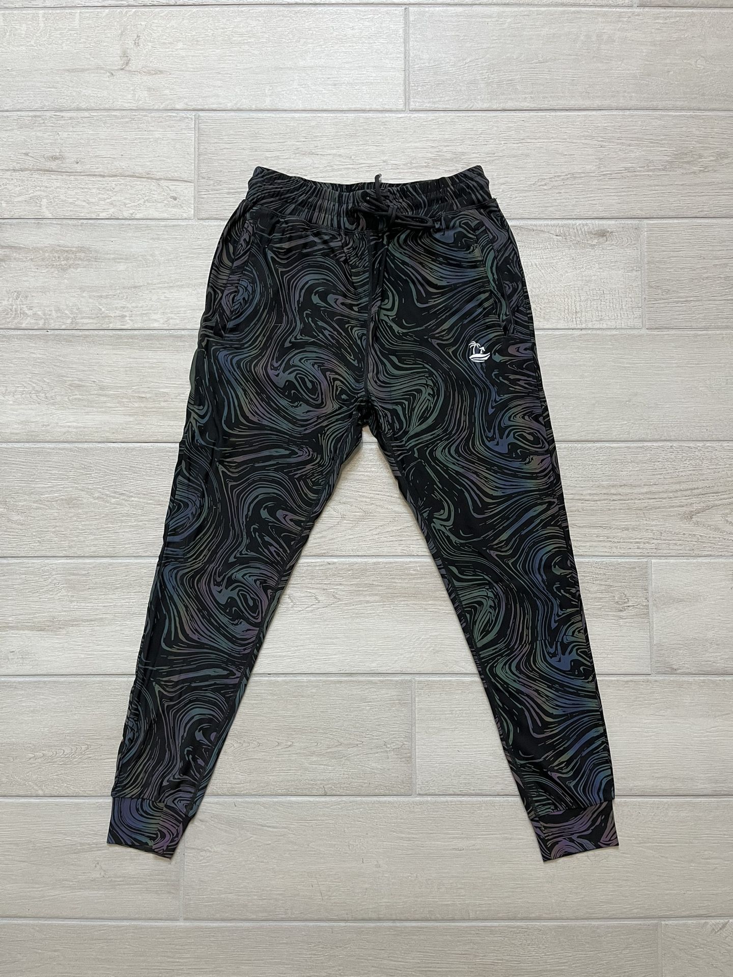 Black Reflective Jogger Pants 