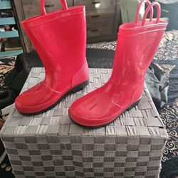 Red Kids Zoggs Rain Boots Size 1