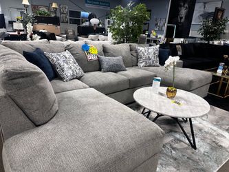 Stunning gray sectional! $1699 🛋️🩶✨ Easy Financing!
