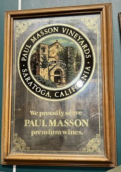 Paul Mason Wineries Mirror Sign